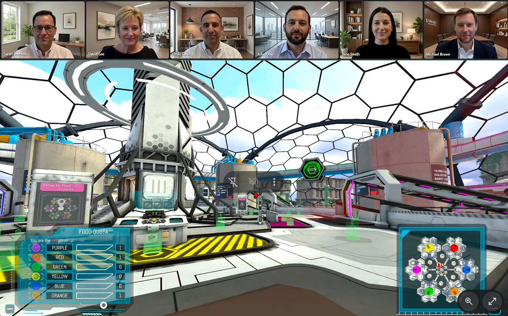 Executive team participants in a Boomathon session